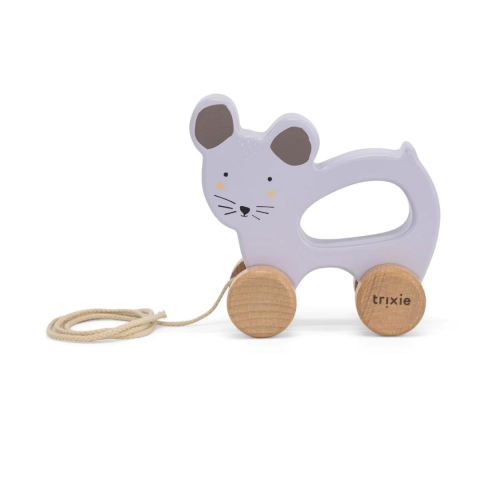 Trixie - Wooden Pull Along Toy - Ahşap İpli Oyuncak - Mrs. Mouse