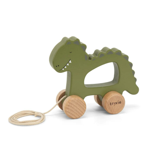 Trixie - Wooden Pull Along Toy - Ahşap İpli Oyuncak - Mr. Dino