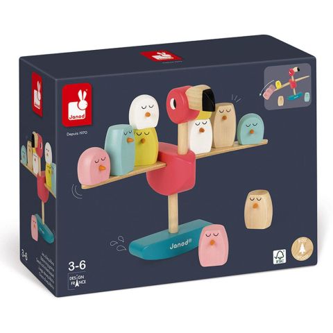 Janod Ahşap Flamingo Denge Oyuncağı - Zigolos Balancing Game Flamingo