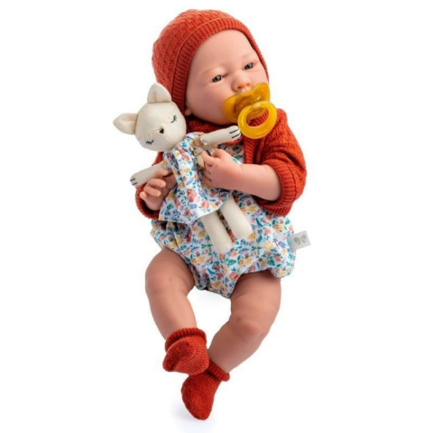 Berenguer Boutique Oyuncak Bebek 38 cm - Kiremit Hırka ve Kedili