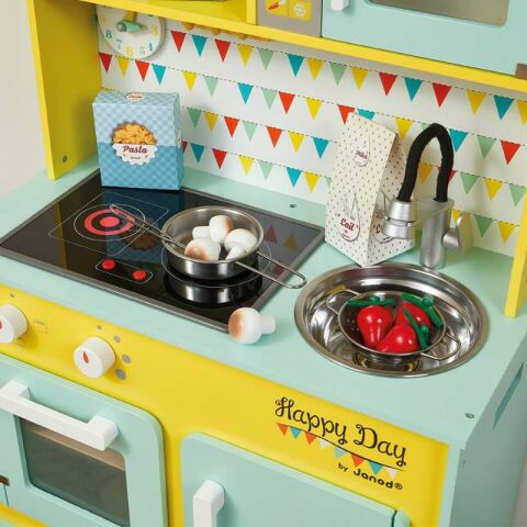 Janod Happy Day Mutfak - Happy Day Big Cooker (Wood)