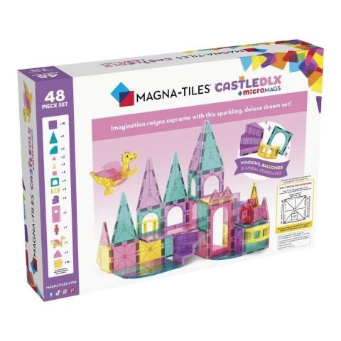 Magna-Tiles Castle DLX + microMAGS - Prenses Şatosu 48 Parça