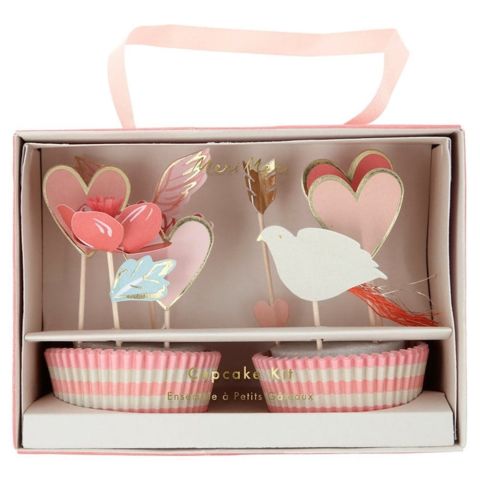 Meri Meri - Valentine’s Cupcake Kit - Sevgi Cupcake Kit - 24'lü