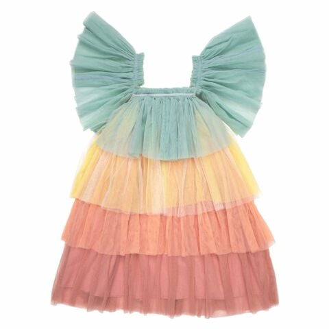 Meri Meri - Rainbow Ruffle Princess Dress-Up - 5-6 Years - Fırfırlı Gökkuşağı Elbisesi - 5-6 Yaş