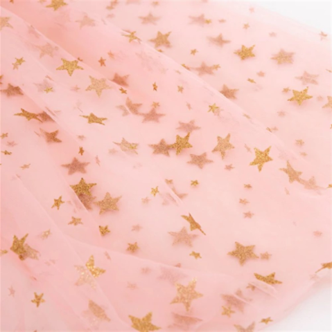 Meri Meri - Pink Star Tulle Cape - Pembe Yıldızlı Pelerin Kostüm