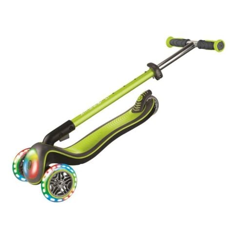 Globber Elite Deluxe Flash Full Işıklı Scooter - Yeşil