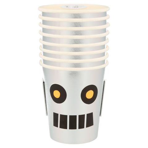 Meri Meri - Robot Cups - Robot Bardaklar - 8'li
