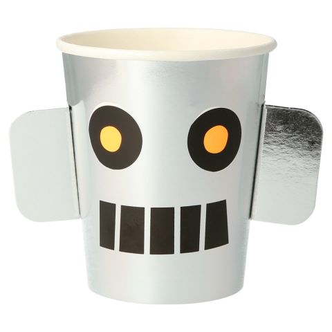 Meri Meri - Robot Cups - Robot Bardaklar - 8'li