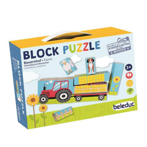 Beleduc Ahşap Blok Puzzle / Çiftlik