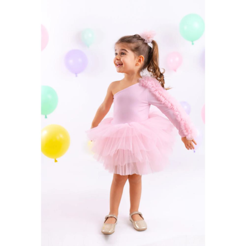 Mini Celebrities Pembe Tek Omuz Kız Çocuk Tütü Elbise