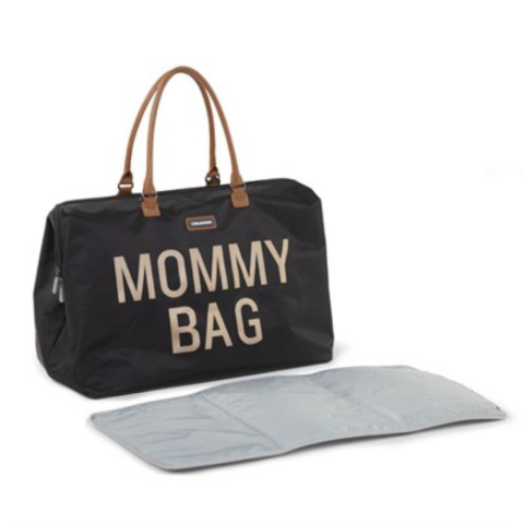 Childhome - Mommy Bag - Anne-Bebek Bakım Çantası - Siyah-Gold