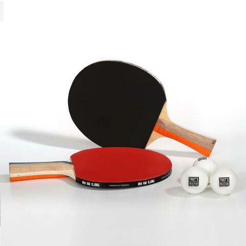 That's My Fun Table Tennis Set 101 - Kırmızı & Siyah (2 Raket + 3 Top)