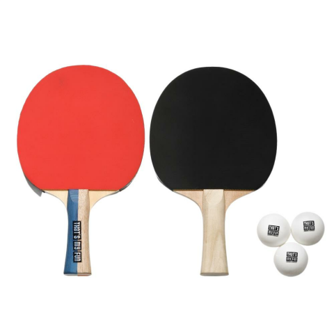 That's My Fun Table Tennis Set 101 - Kırmızı & Siyah (2 Raket + 3 Top)