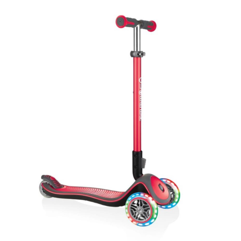 Globber Elite Deluxe Işıklı Scooter-Kırmızı