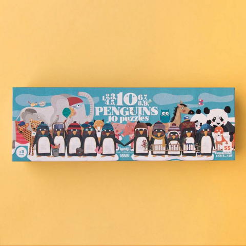 Londji Puzzle / 10 Penguins (1-10 Parçalı 10 Puzzle)
