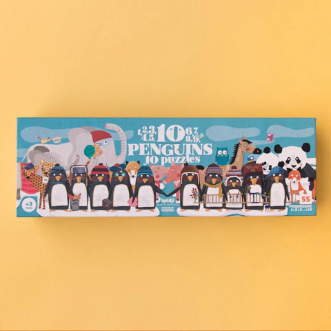 Londji Puzzle / 10 Penguins (1-10 Parçalı 10 Puzzle)