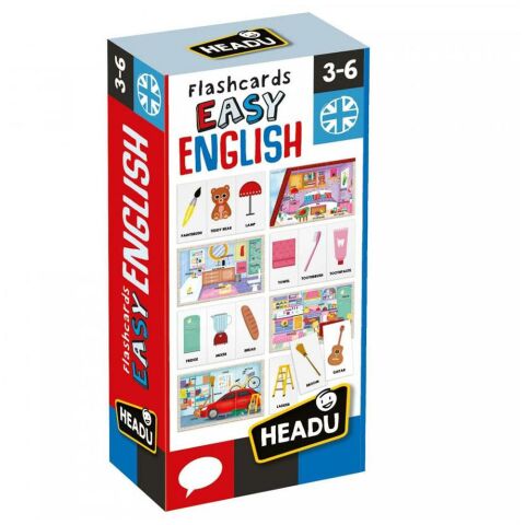 Headu Flashcards Easy English 3-6 Yaş - Dilbilimsel Zeka Oyunu