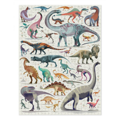 Crocodile Creek Aile Puzzle - 750 Parça - Dinozorların Dünyası