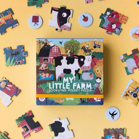 Londji Pocket Puzzle My Little Farm / Küçük Çiftliğim (24 Parça)