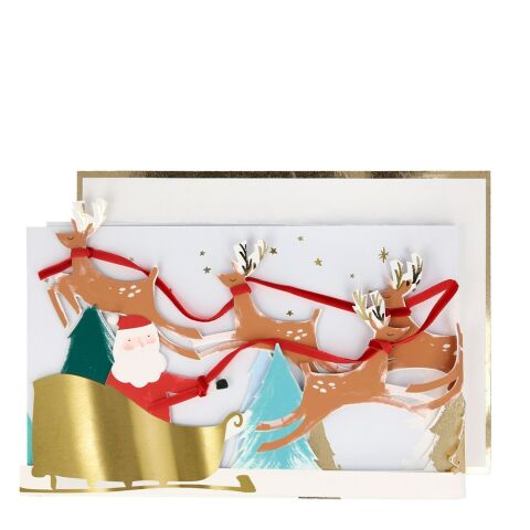 Meri Meri - Santa's Card - Noel Baba Tebrik Kartı - 3D
