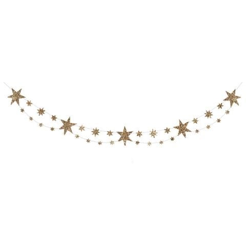 Meri Meri - Eco Glitter Stars Garland - Simli Yıldızlar Asılan Süs