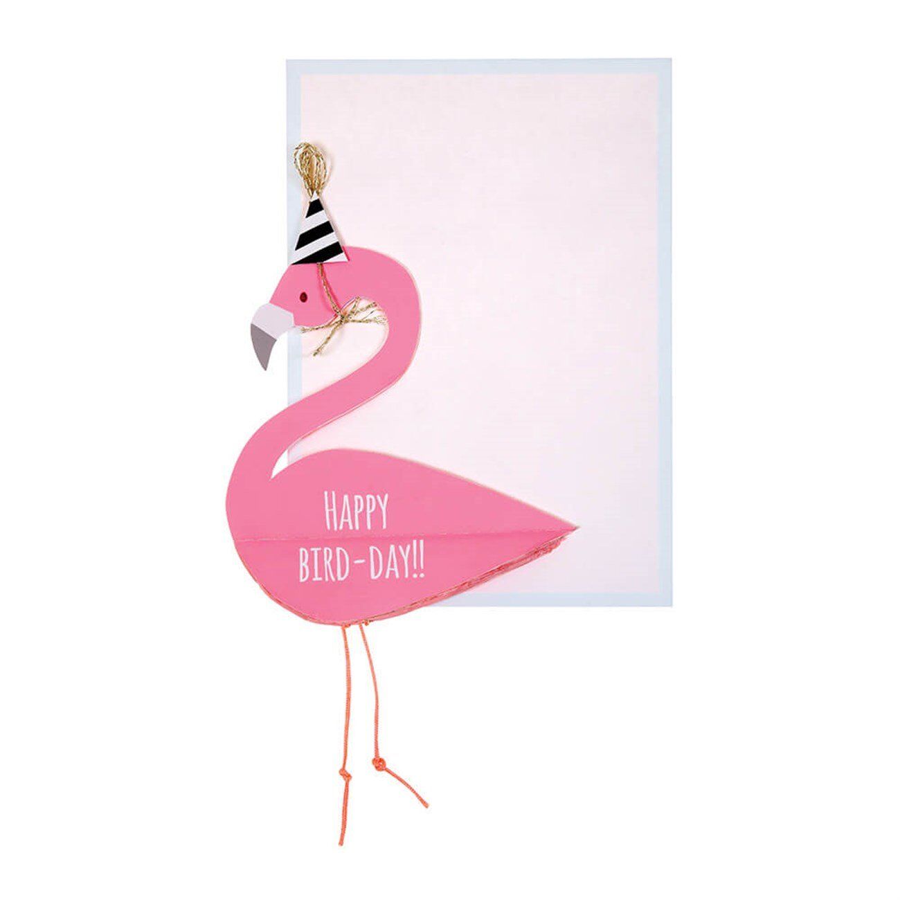 Meri Meri - Flamingo Honeycomb Card - Flamingo Tebrik Kartı