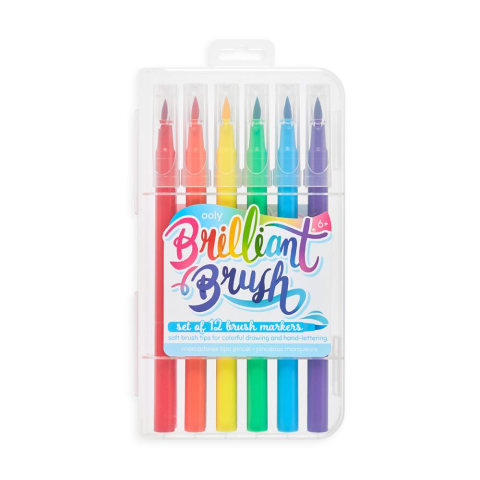 Ooly Brilliant Brush Fırça Uçlu 12li Keçeli Kalem