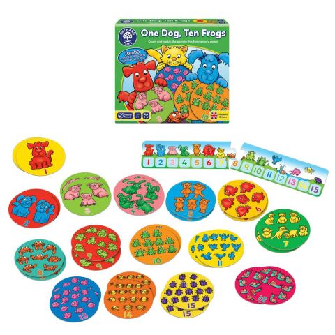 Orchard Toys One Dog Ten Frogs - 3+Yaş Hafıza Oyunu