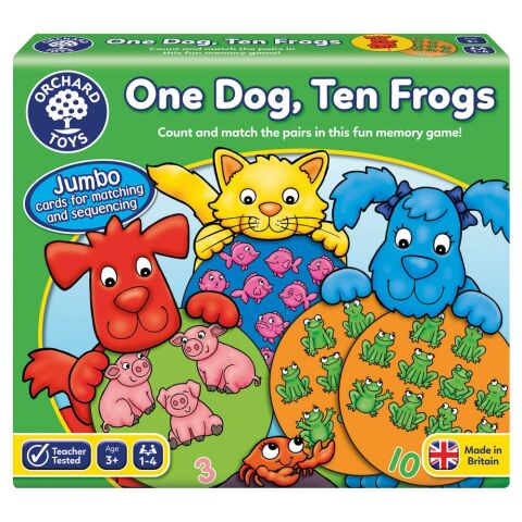 Orchard Toys One Dog Ten Frogs - 3+Yaş Hafıza Oyunu