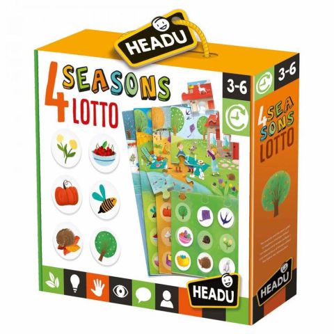 Headu 4 Seasons Lotto (3-6 Yaş) Mevsimler Temalı Tombala Oyunu