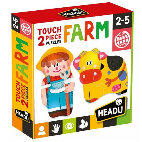 Headu 2 Pcs Puzzle Touch Farm - İkili Çiftlik Yapbozu 2+Yaş
