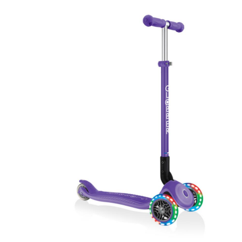 Globber Primo Plus Katlanabilir Işıklı Scooter - Mor