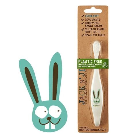 Jack N Jill Natural Toothbrush Bunny El Yapımı Doğal Diş Fırçası