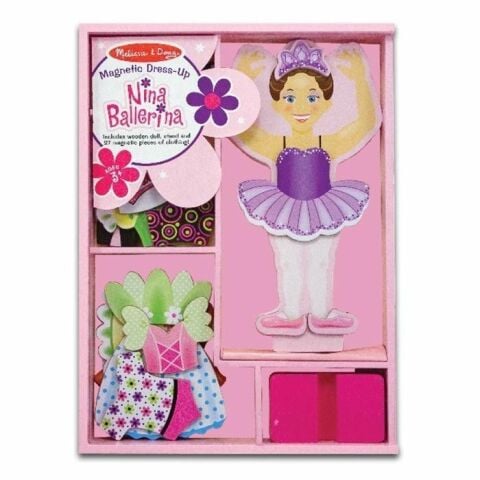 Melissa&Doug Ahşap Mıknatıslı Giydirme - Balerin Nina