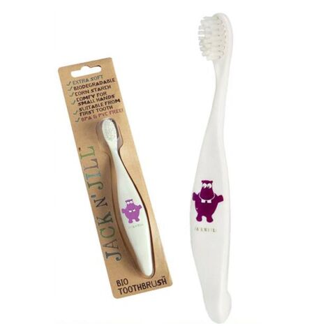 Jack N Jill Natural Toothbrush Hippo El Yapımı Doğal Diş Fırçası