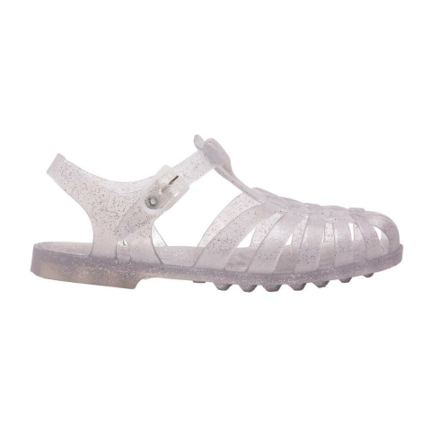 Meduse Sun Argent Pailette Sandals - Sandalet Şeffaf Beyaz