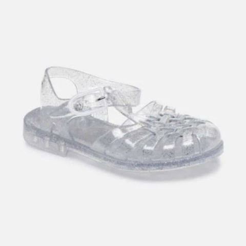 Meduse Sun Argent Pailette Sandals - Sandalet Şeffaf Beyaz