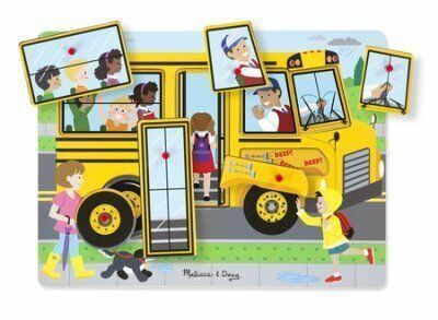 Melissa&Doug Ahşap Sesli Puzzle - The Wheels on the Bus