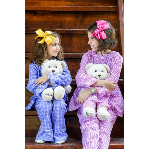 Luna Mia Pink Stripe Uyku Arkadaşlı Çocuk Pijama Seti