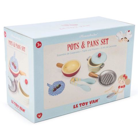 Le Toy Van Tencere ve Tava Seti - Wooden Pots & Pans Set