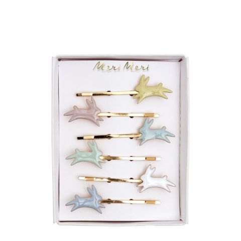 Meri Meri - Bunny Enamel Hair Slides - Tavşan Tokalar