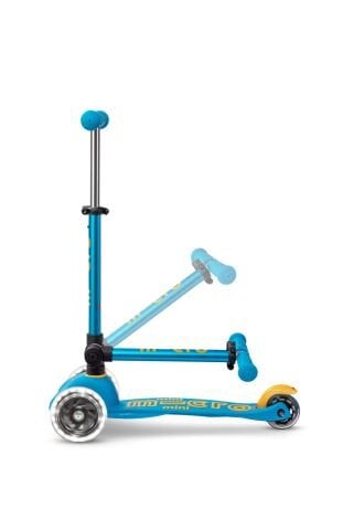 Mini Micro Scooter Deluxe Foldable LED Ocean Blue