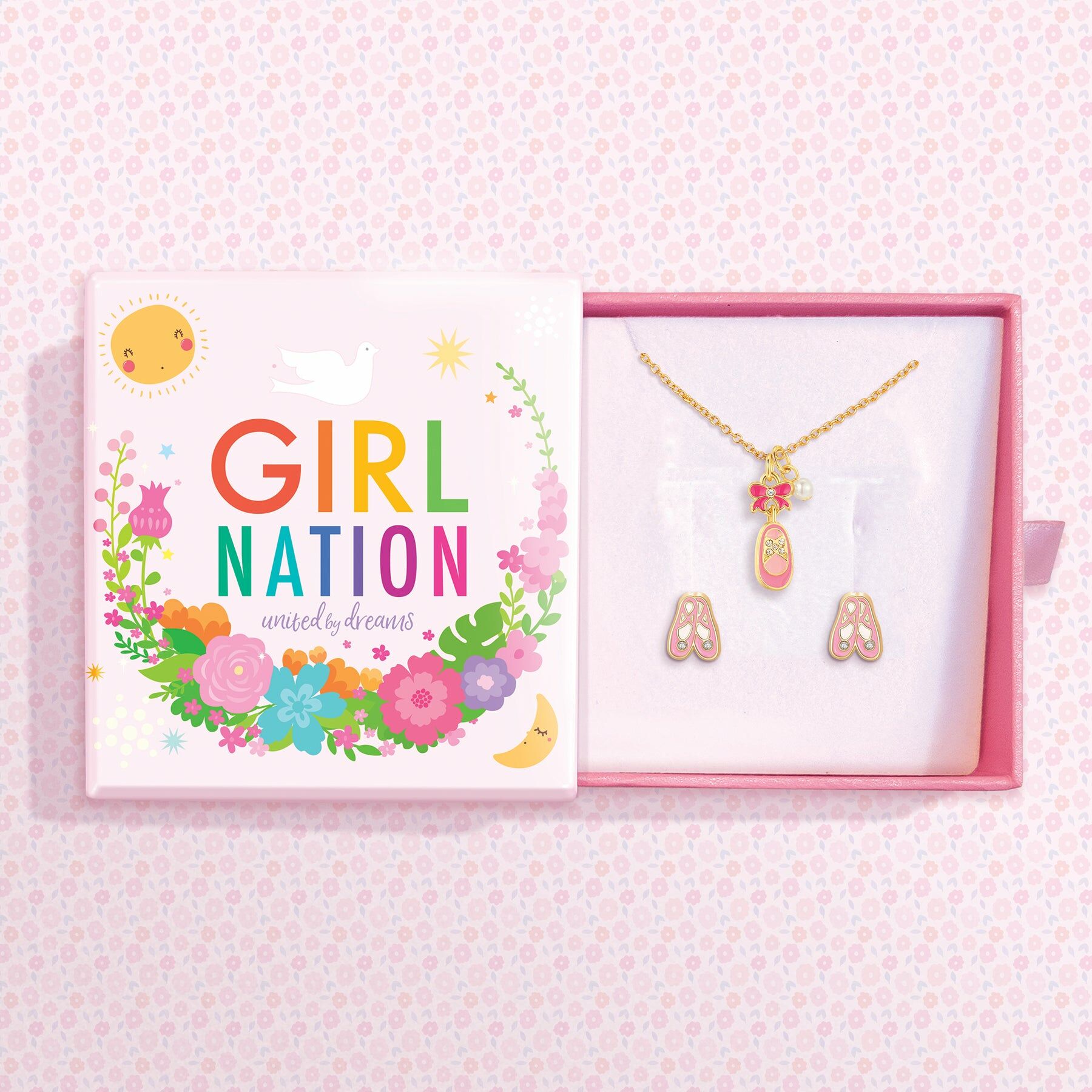 Necklace & Earrings Gift Set- Ballet Shoes