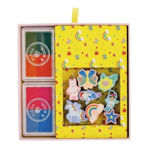 Floss & Rock Stamper Ahşap Baskı Seti / Rainbow Fairy