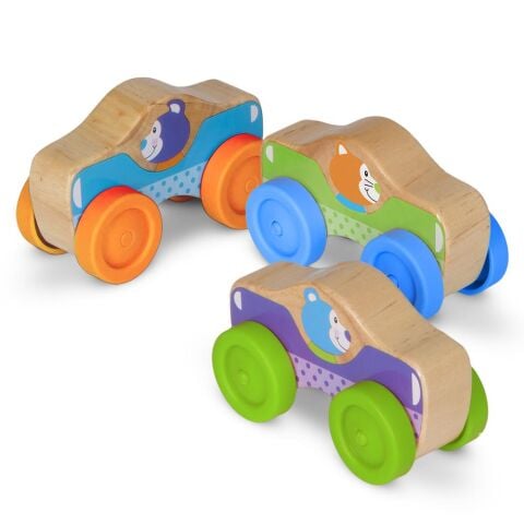 Melissa&Doug Ahşap Arabalar Hayvanlar Wooden Animal Stacking Cars