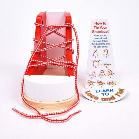 Melissa&Doug Ahşap Ayakkabı Bağlama - Wooden Lacing Shoe