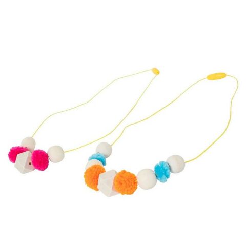 Tiger Tribe Takı Tasarım Seti / Pom Poms & Beads - Jewelery Kit