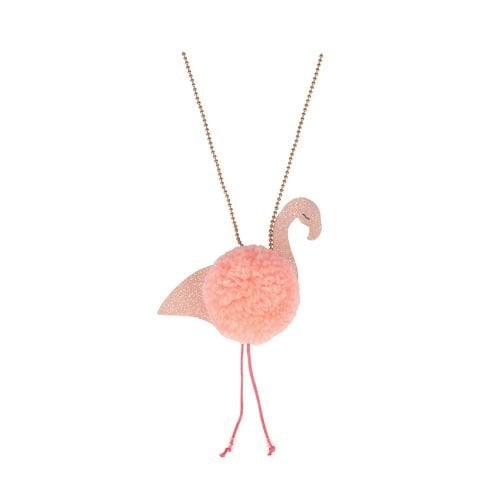 Meri Meri - Flamingo Pompom Necklace - Ponpon Flamingo Kolye