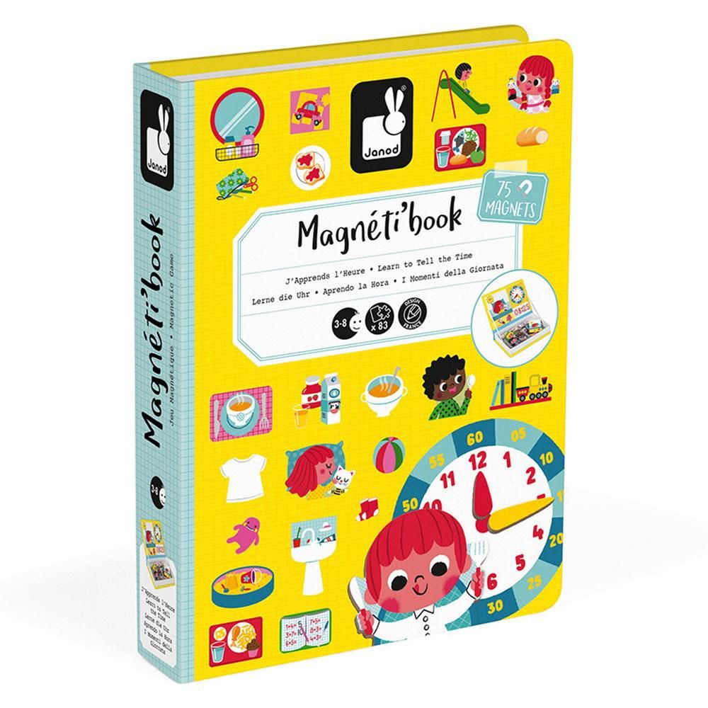 Janod Magnetibook - Mıknatıslı Oyun Kitabı Saatleri Söylemeyi Öğreniyorum