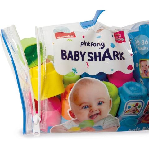 Clementoni Baby Shark - Yumuşak Blok Çantası / Soft Blocks